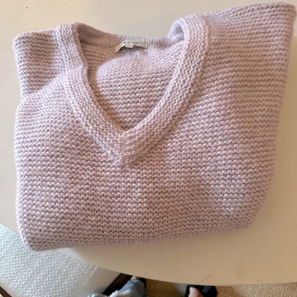 Madewell Fringe-Sleeve Pullover Sweater L - Picture 7 of 8